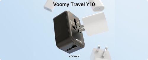 Przejsciowka adapter wtyczka angielska VOOMY, 1x USB-C & 1x USB-A, na Arena.pl