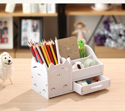 Organizer Szkolny - Przybornik - Na Biurko Różowy Kwiat na Arena.pl