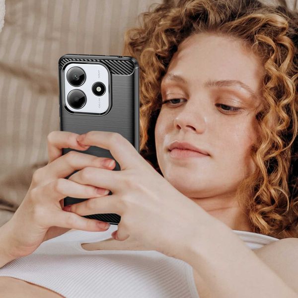 Spacecase Carbon Redmi Note 14 5G / Poco M7 Pro 5G Black zdjęcie 3