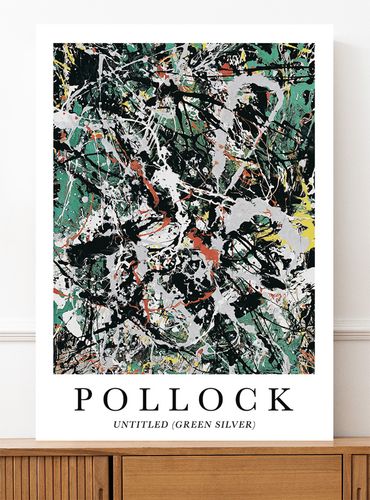 Plakat Jackson Pollock abstrakcja green 21x29,7 cm A4 na Arena.pl
