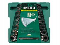 SATA klucze płasko oczkowe z grzechotką 8 szt. etui