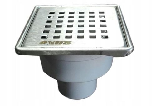 WPUST PODŁOGOWY NIERDZEWNY 10X10 ODEJŚCIE PIONOWE FI50 ANTYZAPACH INOX na Arena.pl