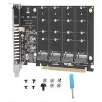 Adapter M.2 NVME SSD DO PCIe X16 4x32Gbps 4-portowa LED