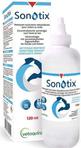 Sonotix 120 ml Vetoquinol Preparat do Czyszczenia Uszu dla Psa i Kota na Arena.pl