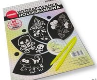 wydrapywanka hologramowa  A4 a'10 SREBRNA + 2 rylce