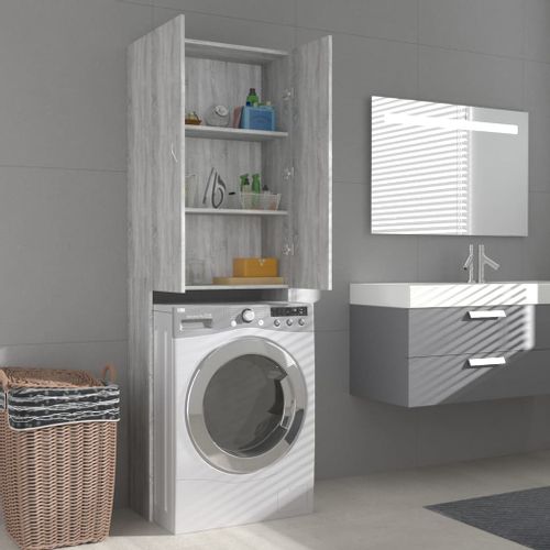 Szafka na pralkę, szary dąb sonoma, 64 x 25,5 x 190 cm na Arena.pl