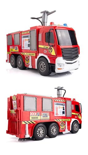 STRAŻ POŻARNA WÓZ SAMOCHÓD STRAŻACKI Z NAPĘDEM LEJE WODĄ ŚWIATŁO DŹWIĘK na Arena.pl