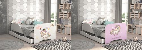 Łóżko MIKI dziecięce 140x70 + materac DUŻO wzorów! na Arena.pl