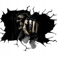22 0047 Naklejka Auto Czacha You are Next Ty będziesz następny Skull Reaper