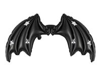 Balon foliowy skrzydła Nietoperza czarne z gwiazdkami