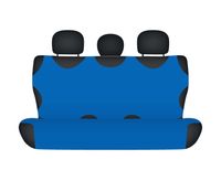 Pokrowiec koszulka COTTON na tylną kanapę, niebieska