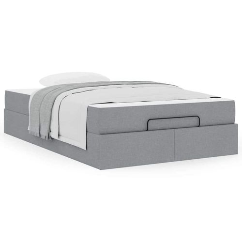 Ramka łóżka Jasnoszary 120 x 200 cm tkanina na Arena.pl