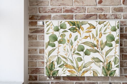 Magnetyczna OSŁONA Grzejnika Akwarelowe Liście Rośliny 90cm x 60cm na Arena.pl