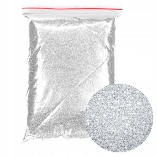 Brokat Sypki Srebrny Drobny 1kg do Farb Ściań Fug Dekoracyjny Ozdobny DIY na Arena.pl