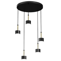LAMPA WISZĄCA ARENA BLACK/GOLD 5XGX53