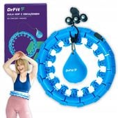 HULA HOP z Obciążnikiem Oryginalne Wytrzymałe Smart Odchudzające Niebieski