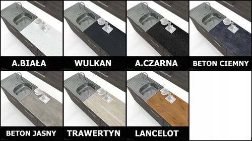 MEBLE KUCHENNE KUCHNIA ZESTAW SZAFKI MODUŁOWE BLAT JOLA 3,2M DĄB WOTAN na Arena.pl