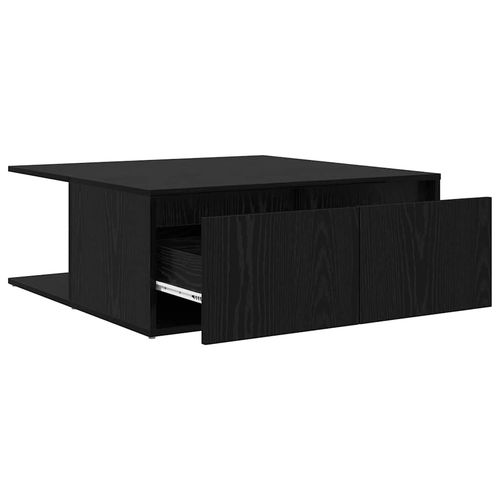 Stolik kawowy with Drawer Czarny dąb 80 x 80 x 31 cm na Arena.pl