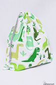 Worek na buty do przedszkola na kapcie do szkoły dinozaury zielone