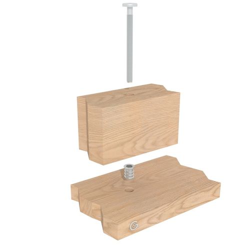 100x Mufa dwugwintowa wkręcana z kołnierzem wpustka wkręt do drewna M6 na Arena.pl