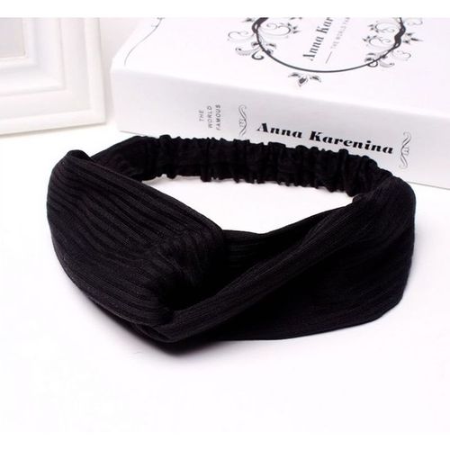 Opaska gumka do włosów węzeł boho czarna na Arena.pl