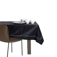 Obrus Plamoodporny GAIA Mankiet + Lamówka 120x120 Czarny AmeliaHome