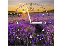 30X30CM ZEGAR POLE LAWENDY OBRAZ DREWNO