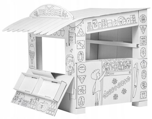 Kartonowy Domek do malowania i samodzielnego złożenia Stragan Tektorado na Arena.pl