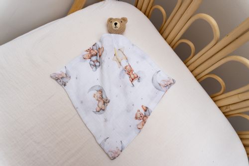 Przytulanka miś muslin personalizacja na Arena.pl
