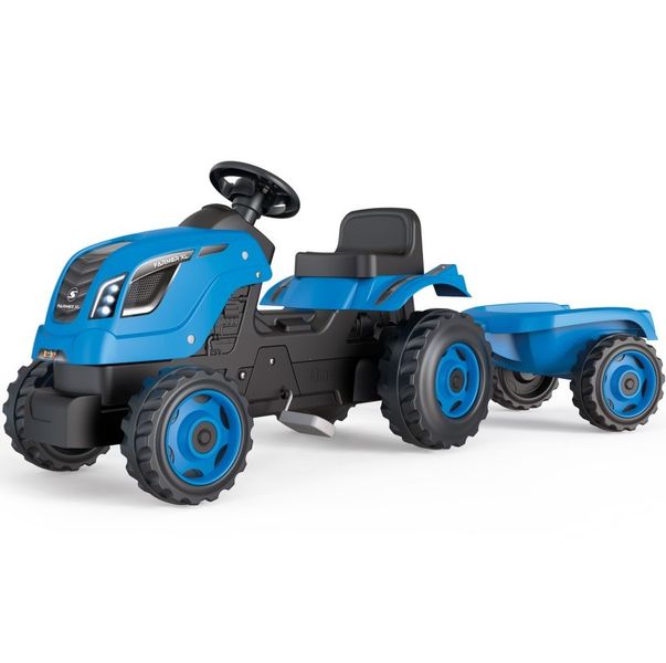 SMOBY traktor z przyczepa XL niebieski 710129 zdjęcie 2