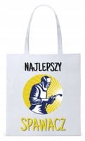 Dla Spawacza Prezent Torba Eco Biała Shopper Z Nadrukiem Ze Zdjęciem