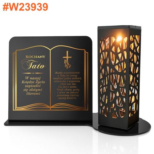 Znicz Solarny Led z Personalizacją na Grób Mamy Taty Babci Dziadka na Arena.pl