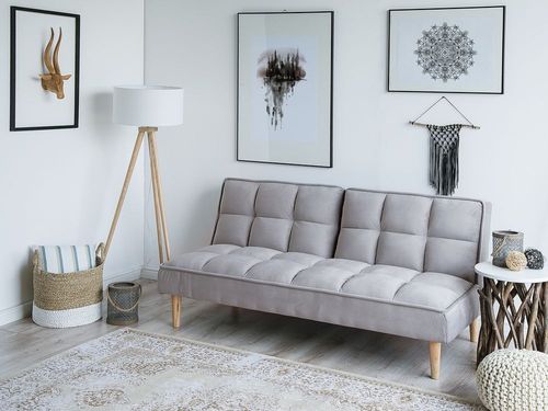 Sofa rozkładana jasnoszara SILJAN na Arena.pl