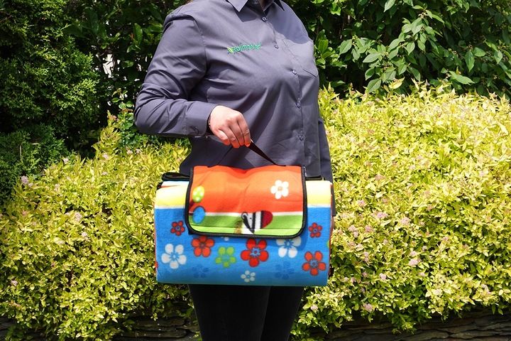 KOC PIKNIKOWY NA PLAŻE PIKNIK BIWAK 200x200 cm MATA TORBA FOLIA 2x2 m zdjęcie 7