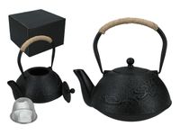 Czajniczek żeliwny z emaliowanym wkładem