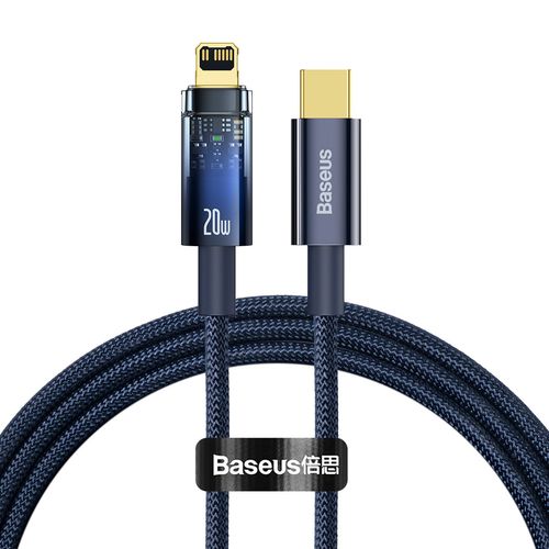 Explorer Series kabel przewód USB-C Iphone Lightning 20W 1m niebieski na Arena.pl