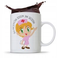 Kubek Prezent Dla Pielęgniarki Jestem Jak Siostra Z Nadrukiem Ze Zdjęciem