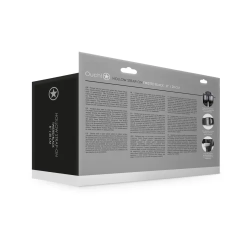 ouch! hollow strap-on żebrowany model z paskiem 21 cm anatomiczny na Arena.pl