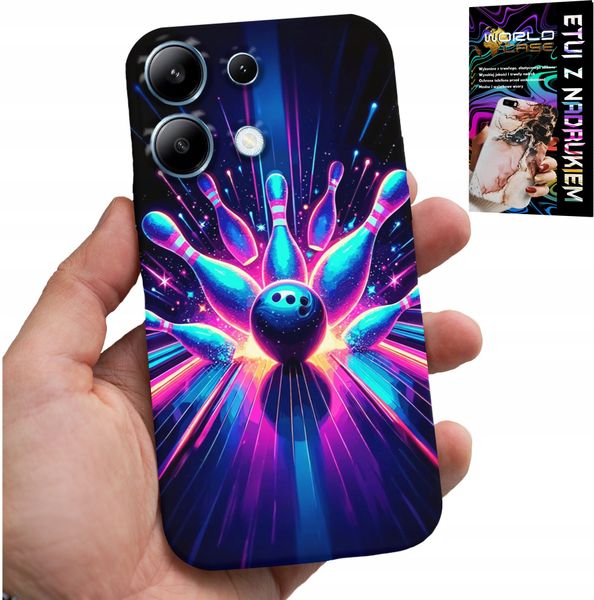 ETUI DO XIAOMI NOTE 14S - KRĘGLE BOWLING STRIKE POKROWIEC, PLECKI zdjęcie 1