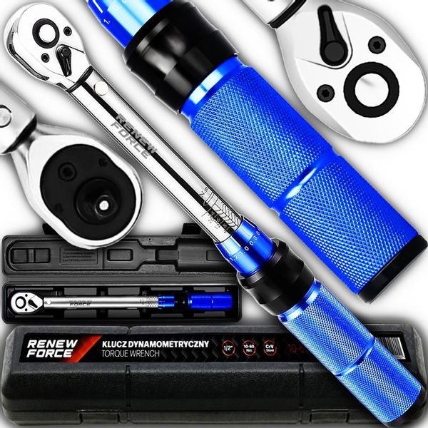MOCNY Klucz Dynamometryczny z Blokadą Skala 1-2" 10-60nm Etui WYSOKA JAKOŚĆ zdjęcie 1