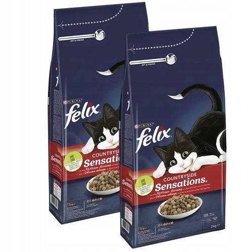 Karma Dla Kota Felix Sensations Mieszanka Wołowiny Kurczaka 2kg x 2szt. na Arena.pl