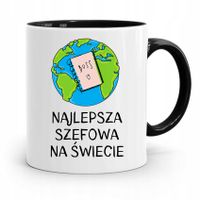 Kubek Czarny Prezent Najlepsze Szefowa Na Świecie Z Nadrukiem Ze Zdjęciem