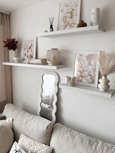 Półka ścienna samowisząca - FS - 60x23 cm - Biały na Arena.pl