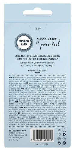 Prezerwatywy Mister Size 49 mm (10 szt) na Arena.pl