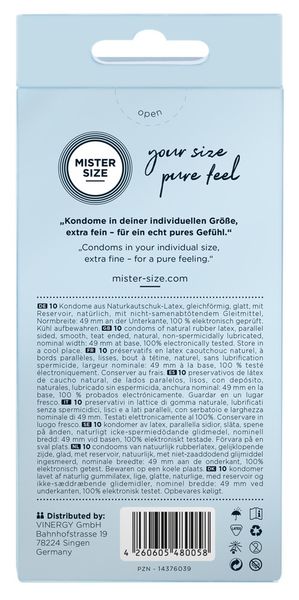 Prezerwatywy Mister Size 49 mm (10 szt) zdjęcie 3