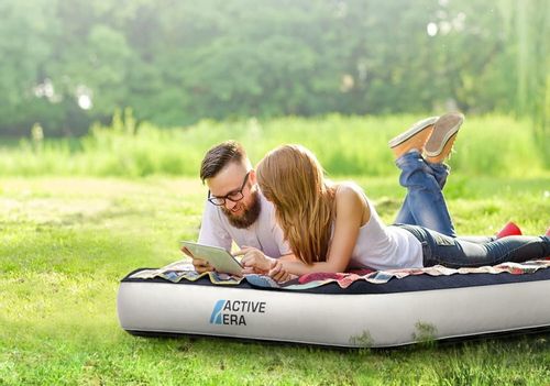 DMUCHANY MATERAC 200 x 100cm SAMOPOMPUJĄCY ZESTAW Z POMPKĄ na Arena.pl