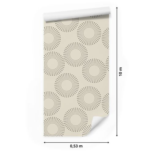 Tapeta Do Sypialni Kropki KOŁA Wzór Geometryczny na Arena.pl