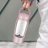2X ELEKTRYCZNY SHAKER 650 ML Z POJEMNIKIEM NA PROSZEK I AKUMULATOREM USB