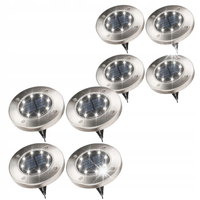 8X LAMPA SOLARNA WBIJANA OGRODOWA LED GRUNTOWA NAJAZDOWA CZUJNIK ZMIERZCHU