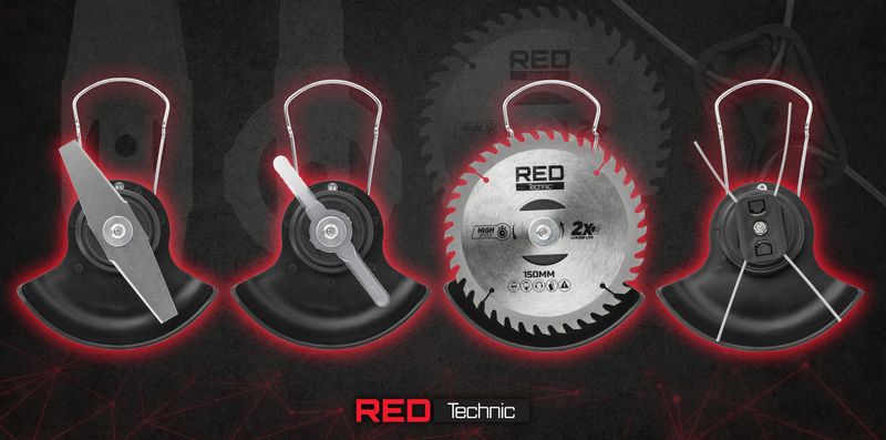 PODKASZARKA AKUMULATOROWA KOSA WYKASZARKA NA KOŁACH RED TECHNIC ZESTAW zdjęcie 7